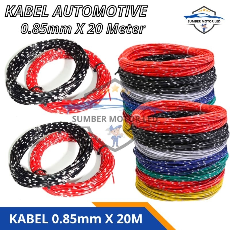 Kabel Bintik AVS 0.85mm x 20m kabel bodi motor mobil kabel serabut tembaga