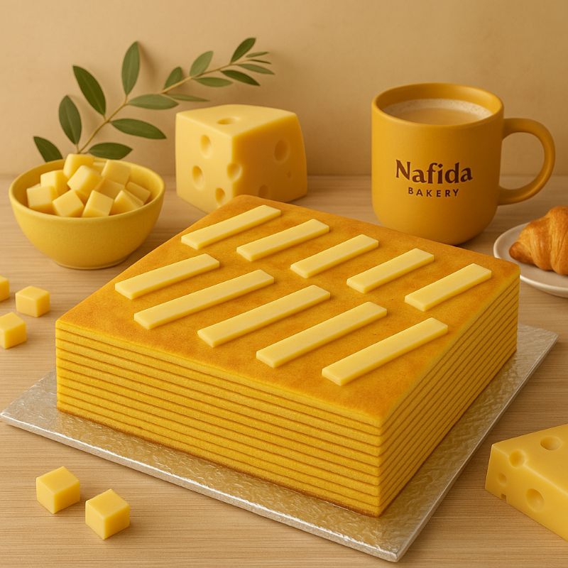 

Lapis legit keju 20 x 20 cm ( Halal )