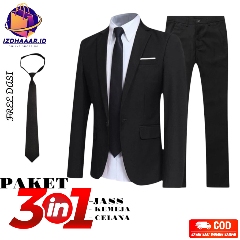 SETELAN JAS PRIA 3 IN 1(paket komplit jas kemeja celana pria)_Stelan jas formal priaSet jas BLAZER P