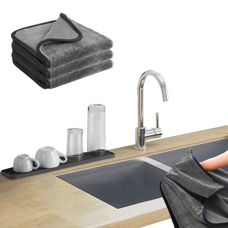 Kain Lap Pengering Cuci Mobil 40X60Cm/60X90Cm Kain Cuci Mobil Microfiber Kain Lap Mobil -