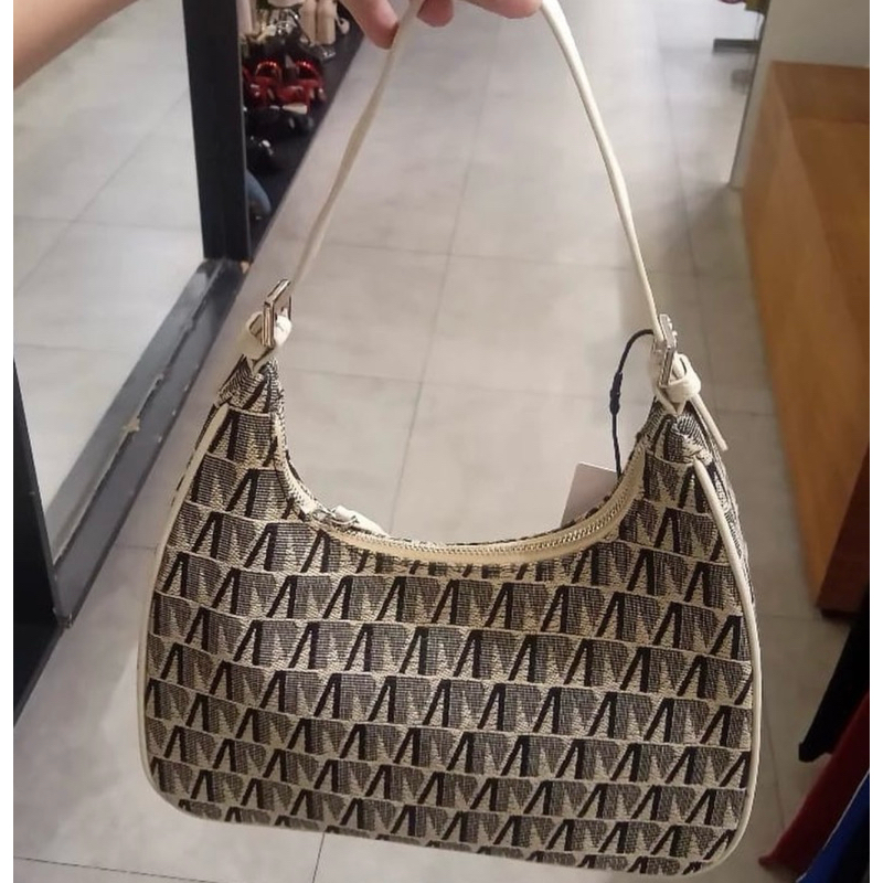 MANGO JACQUARD SHOULDER BAG NEW