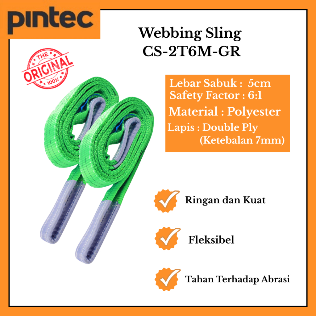 Webbing Sling 2 Ton 6 Meter Ameko - Tali Sling