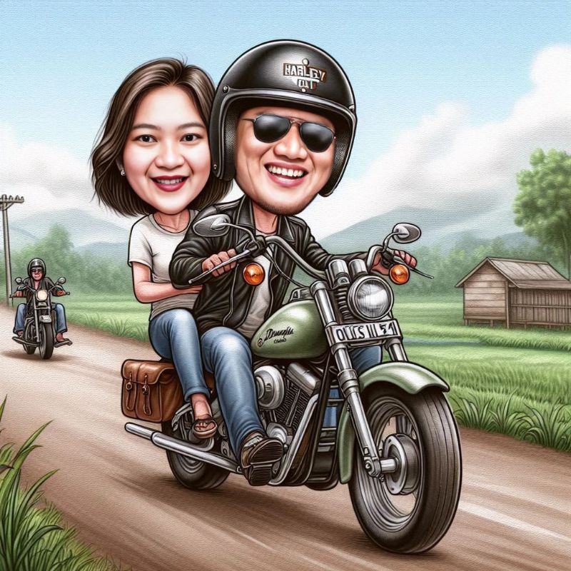 TERMURAH Edit Foto Wajah Karikatur AI | Keluarga Desain Custom Cepat