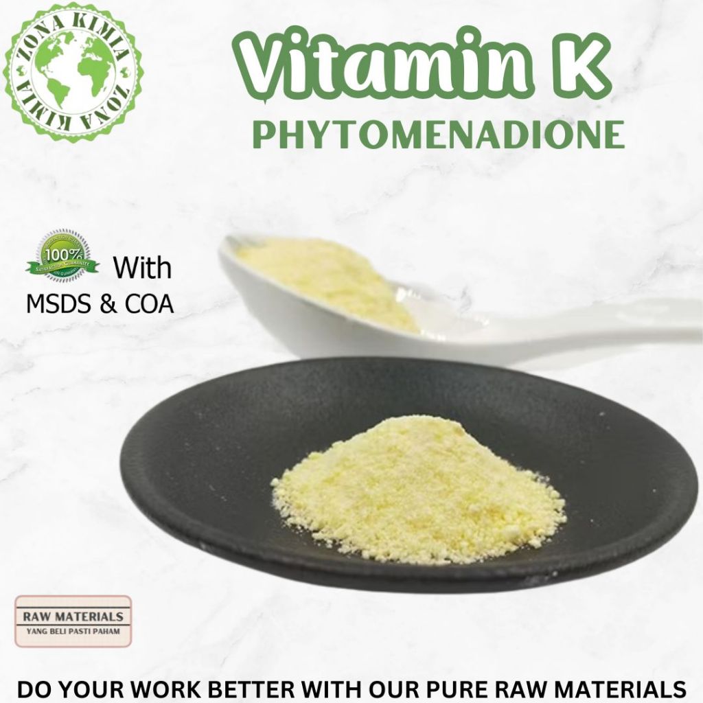 Powder Vitamin K 50gr / Phytomenadione Vit K Murni Dukung Kesehatan Tubuh / Bahan Aktif Perawatan Ku