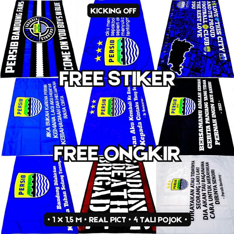 Bendera Flag Murah Persib Bandung Viking Bobotoh Casuals Ultras Ukuran Besar