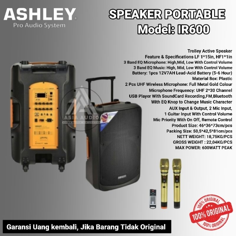 SPEAKER PORTABLE ASHLEY IR600