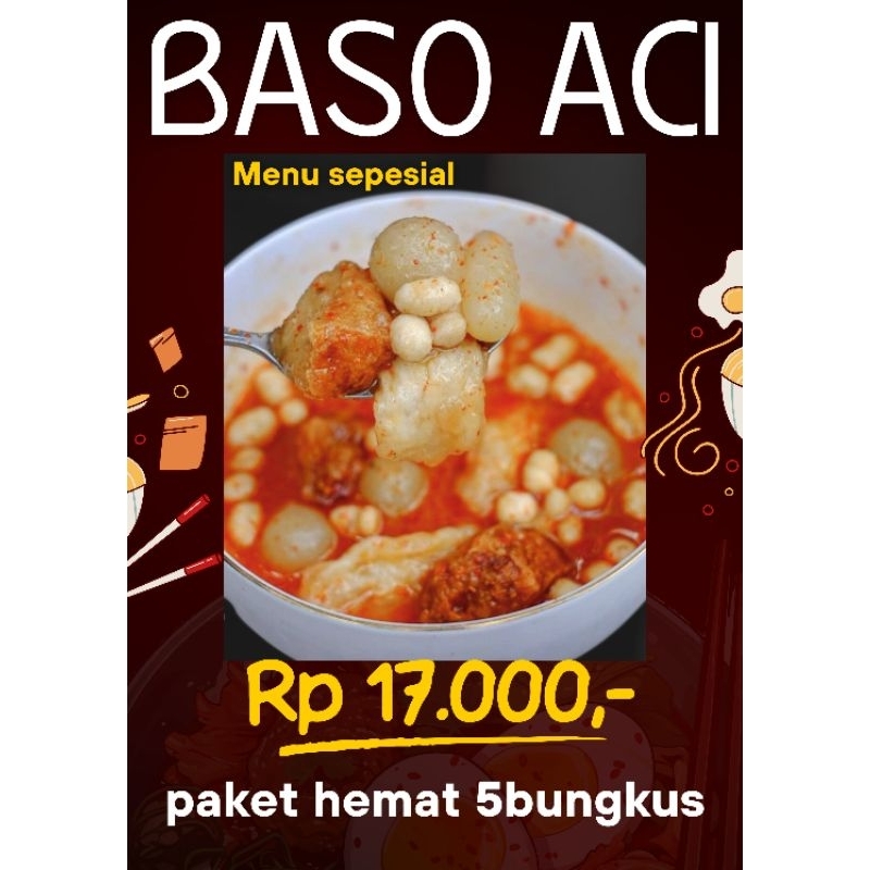 

BASO ACI PAKET KENYANG 5 BUNGKUS BASO ACI SUHAH