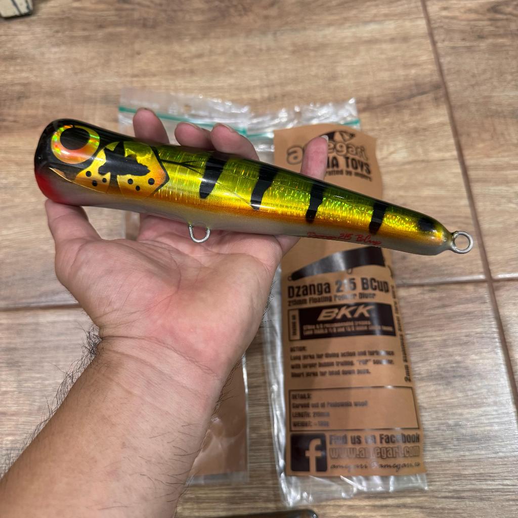 UMPAN LURE DIVING POPPER AMEGARI DZANGA 215 BCUP TUNA TOYS HANDCRAFTED BY ANGLERS