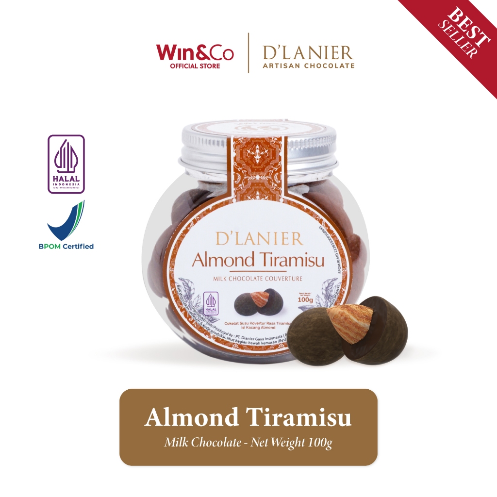

D'Lanier Almond Tiramisu with Milk Chocolate - 100 gr
