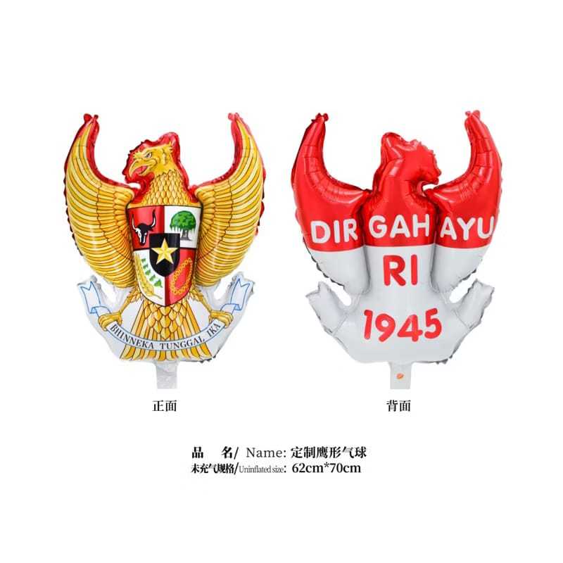 BALON FOIL PANCASILA BALON BENTUK BURUNG GARUDA PANCASILA DEKORASI KEMERDEKAAN 17 AGUSTUS