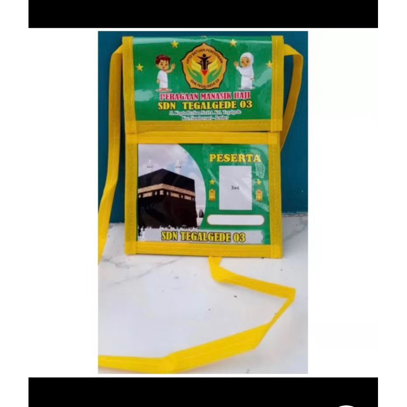 PAKET TAS MANASIK HAJI + SELAYER BERLOGO SEKOLAH COSTUM