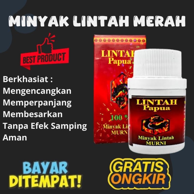 MINYAK URUT OLES LINTAH MERAH PAPUA PENAMBAH UKURAN HERBAL ALAMI TERBUKTI AMPUH 100% ORIGINAL