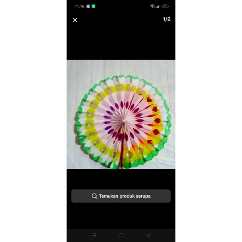 mainan jadul kipas kertas