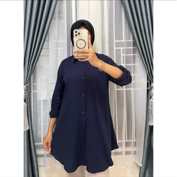 Tunik Moela Jumbo Polos Rayon Premium Viscose XL XXL LD 110 120