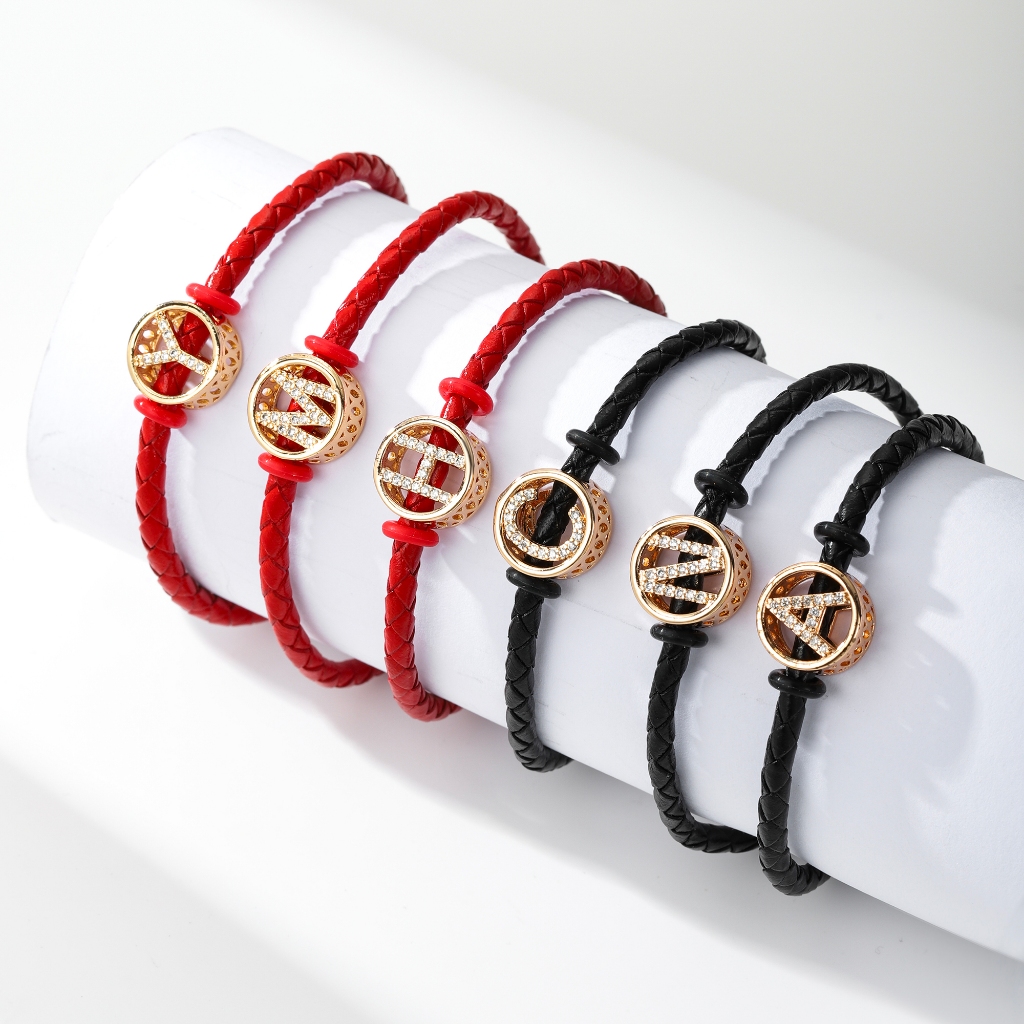 Hyl Jewelry 725B Couple Gelang  titanium huruf titanium lapis emas bola kristal berlian xuping Perhi