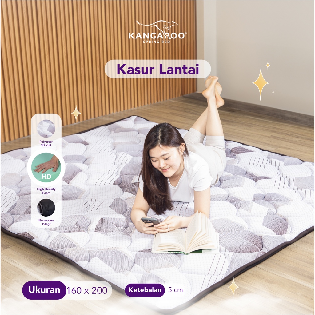 TERLARIS Kangaroo - Kasur Lantai - Tebal Murah Mewah Anti Kempes - 160x200