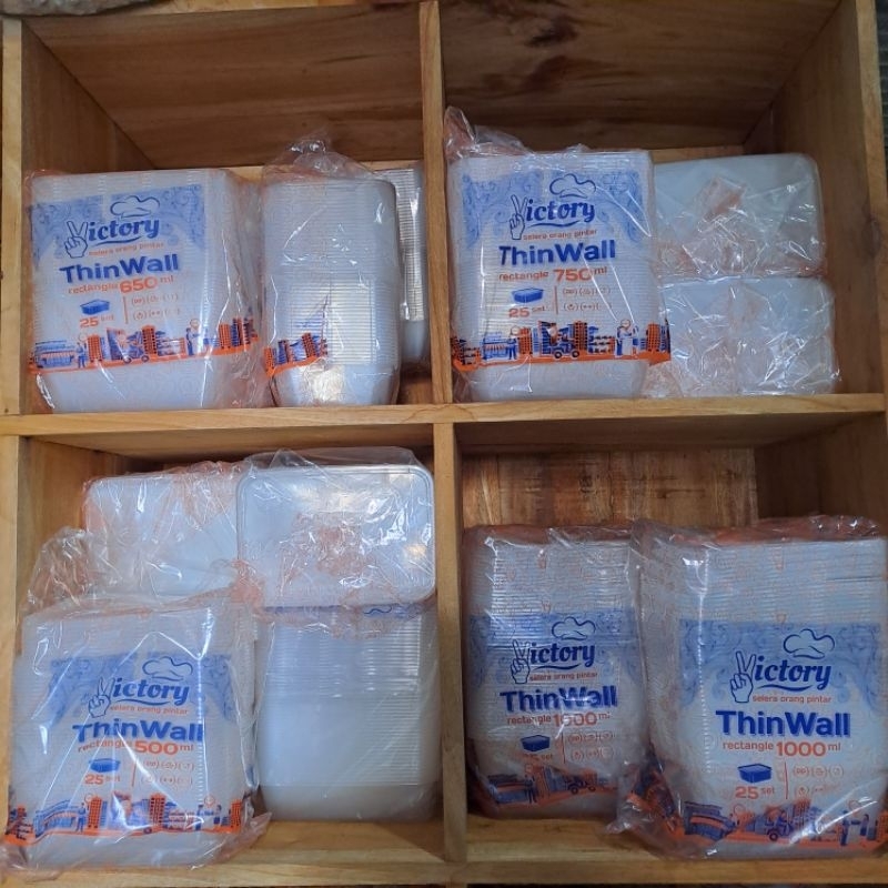 Twinwall Victory Rectangel 500ml 650ml 750ml 1000ml