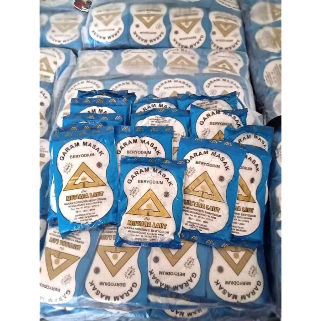 

( 40 PCS ) Garam Masak Murah Beryodium Cap Segi Tiga Mas Kemasan 100gr