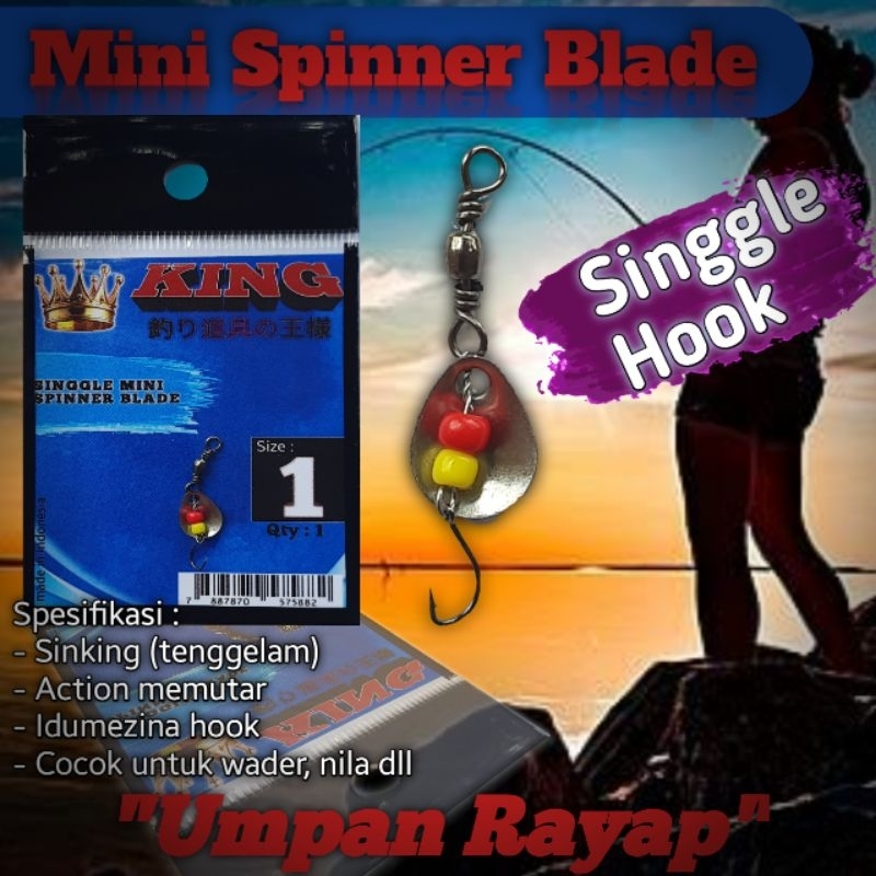 Umpan rayap casting mini singgle spinner blade untuk casting wader nila bader hampala dari umpan tir