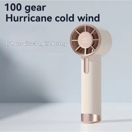 Kipas Mini Portable Wuji Handheld Turbo Fan Cooler Kipas Tangan Turbo Angin Kencang Digital