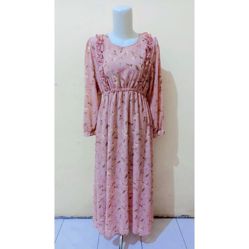 Preloved Pl Long Dress Kondangan Tunangan Engagement Pengajian Gamis Maxi Lebaran Hari Raya Idul Fit