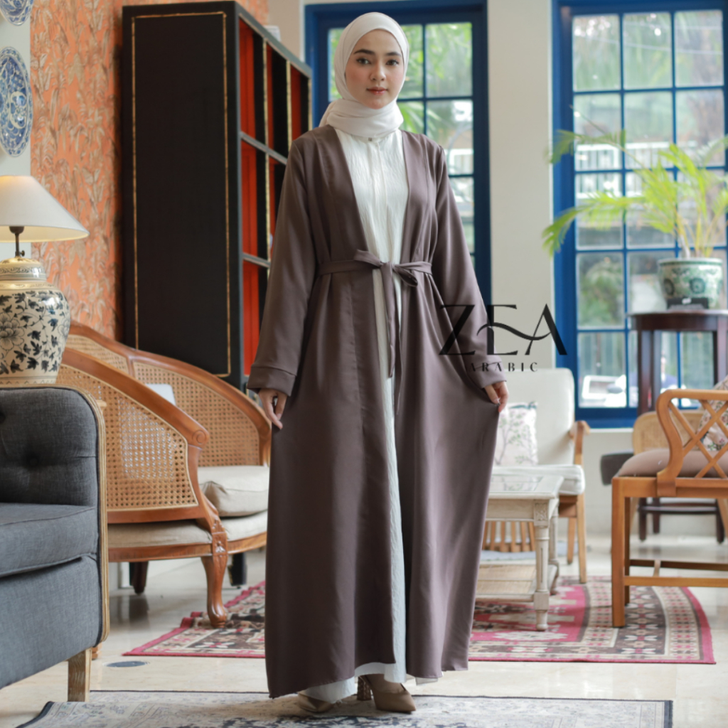 Outer Mecca | Abaya Outerwear | Long Cardigan | Gamis Polos by Zeaarabic