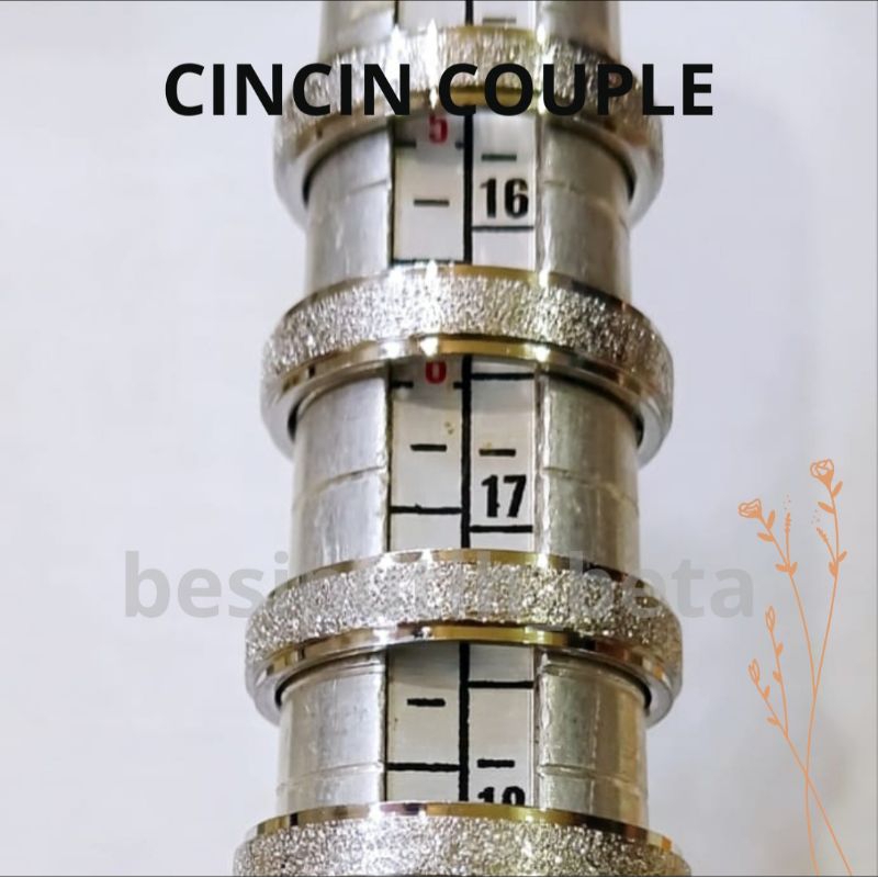 cincin couple besi putih / cincin besi putih ambon