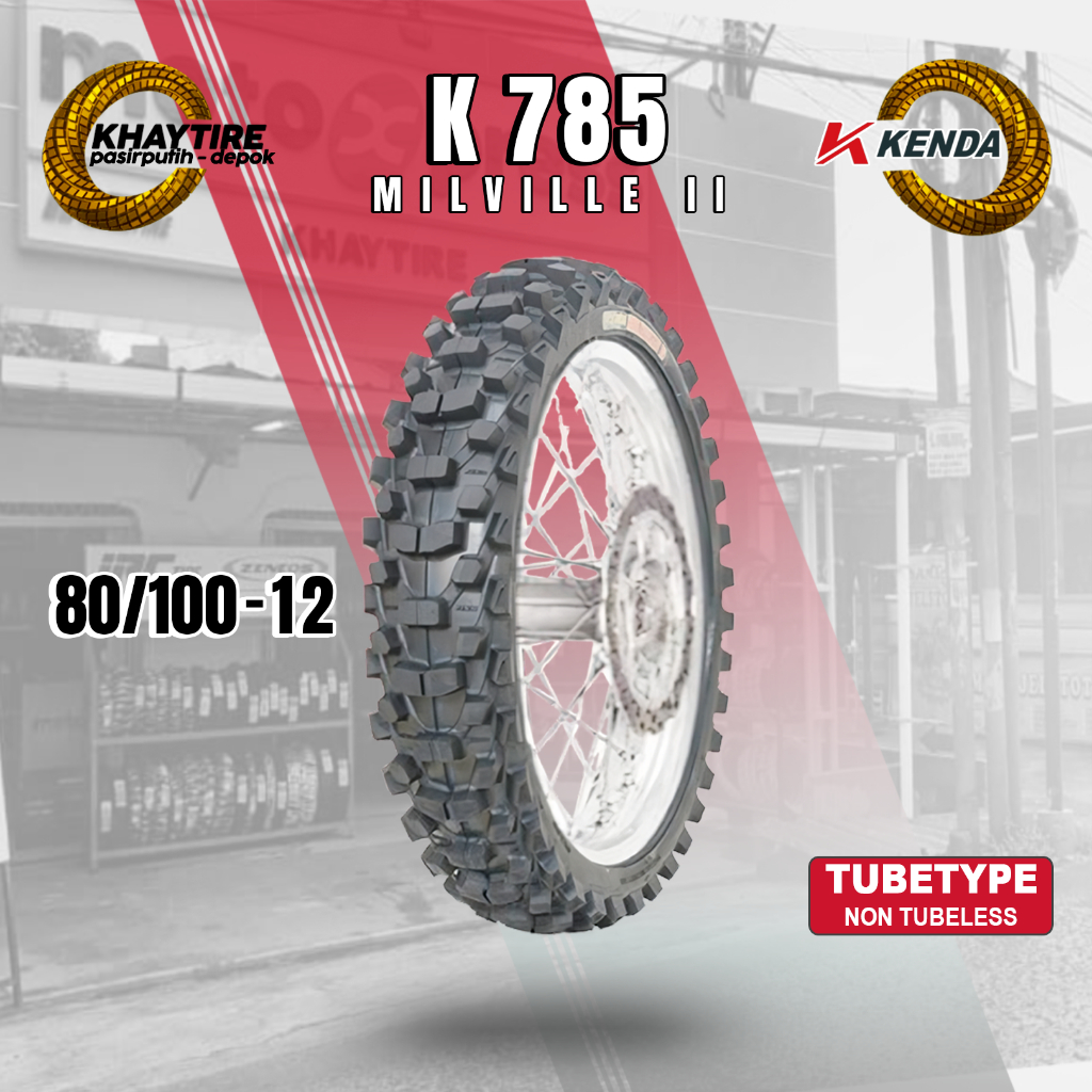 Ban Motor MINI TRAIL KENDA MILVILLE II 80/100 Ring 12 NON TUBELESS