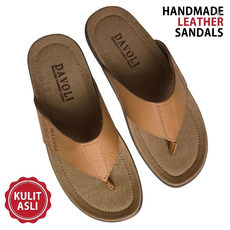 DAVOLI Sandal Kulit 8099 Tan