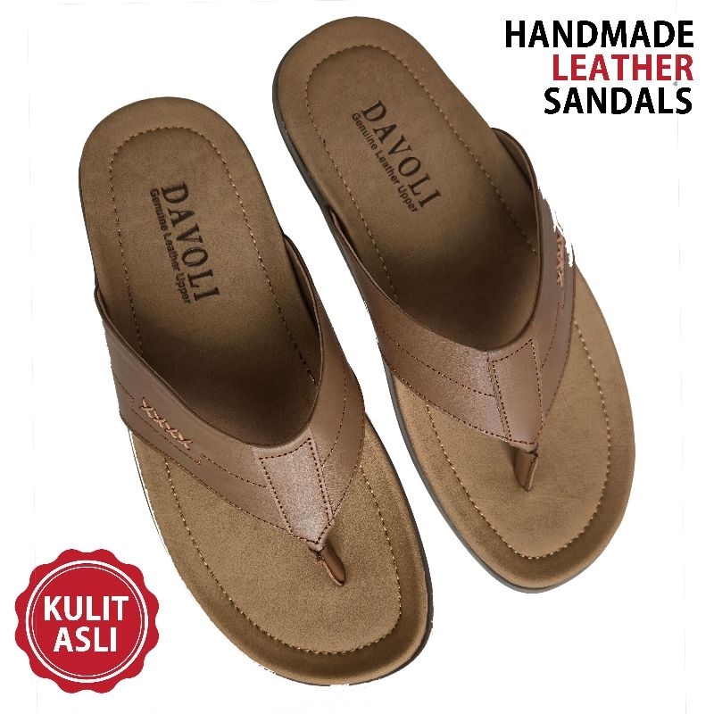 DAVOLI Sandal Kulit 8105 Brown