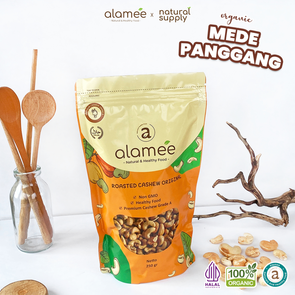 

Kacang Mede Mete Mente Cashew Panggang Roasted Oven Original Premium Grade A Utuh Matang Asli Crispy Kemasan Siap Makan Toples Tawar