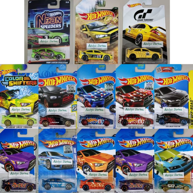 hot wheels Mitsubishi 2008 '08 lancer evolution racers ast gran turismo hw off road city race team s