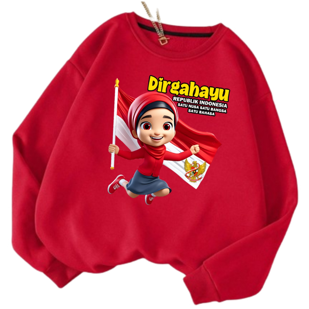 17 Agustus Baju Agustusan Anak Perempuan Terbaru Kaos 17 Agustus Lengan Panjang