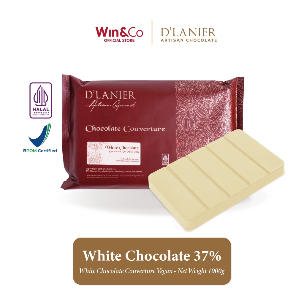 

D'Lanier White Chocolate Couverture (37% Milk Solid) - 1 kg