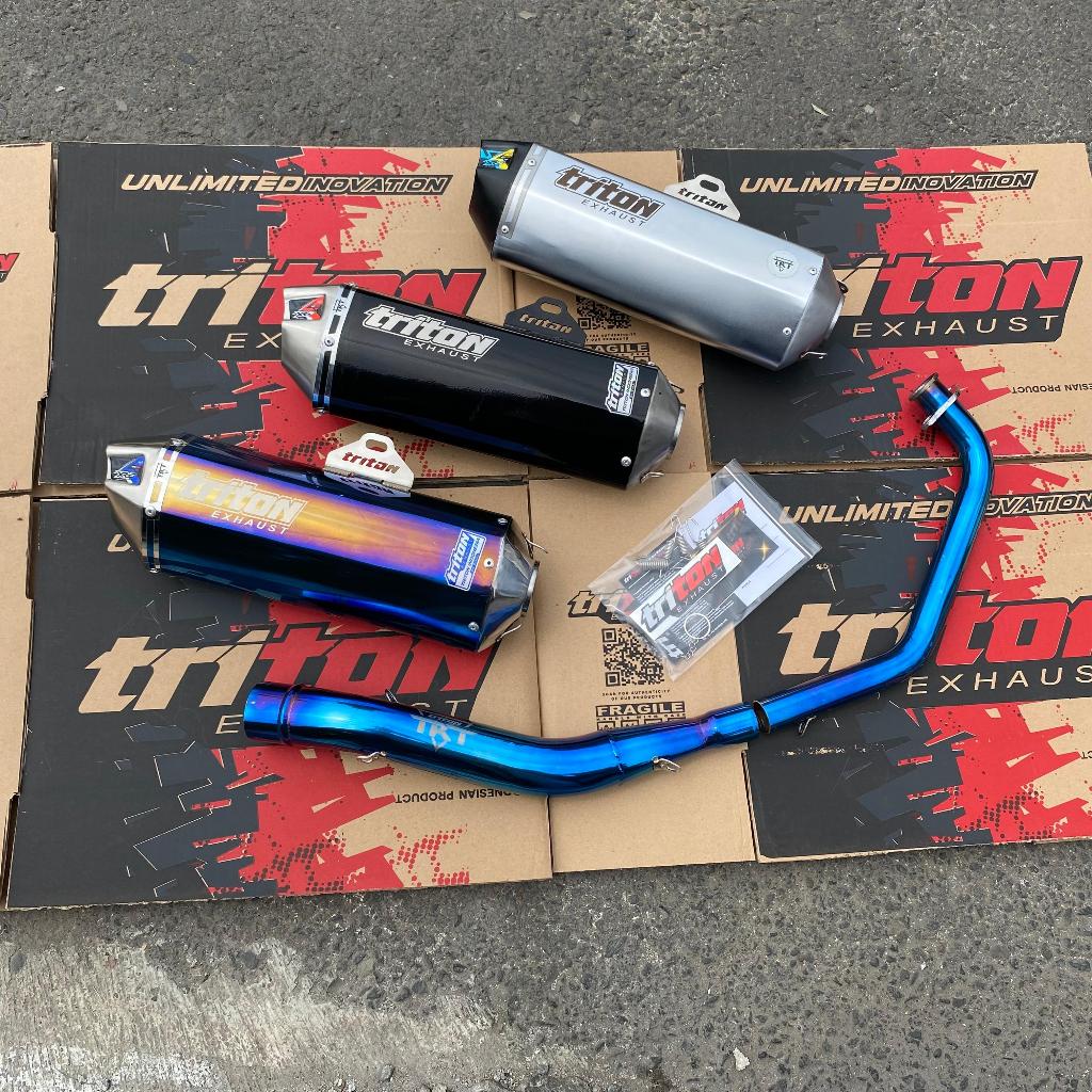 Knalpot R15 Cb150 Cbr150 Gsx150 Vixion Original Triton Exhaust Type Xr-5