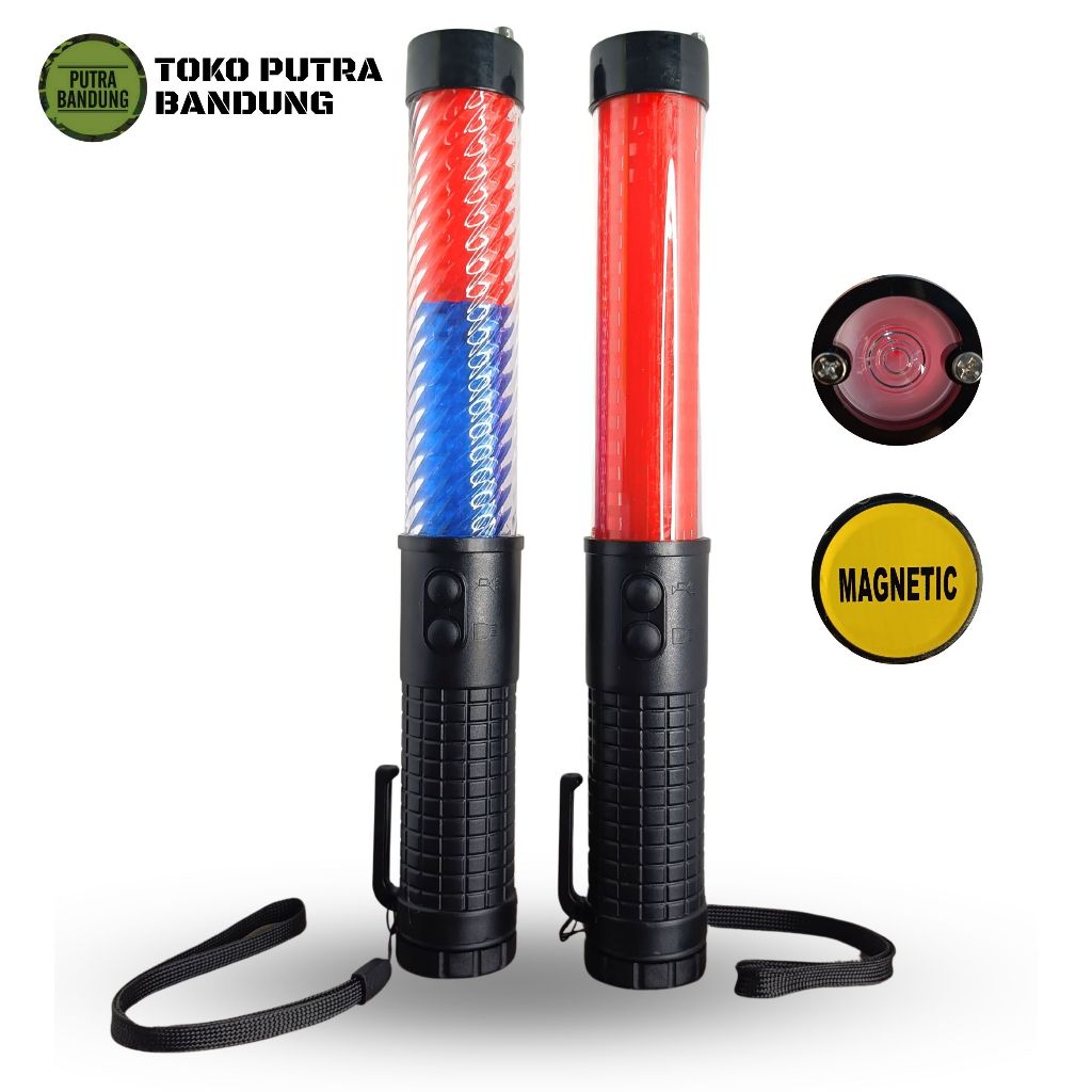 Senter Polisi Baton Lalu Lintas Lampu Lalin Senter Parkir + Pluit Peluit Suara / Lampu lalu lintas B