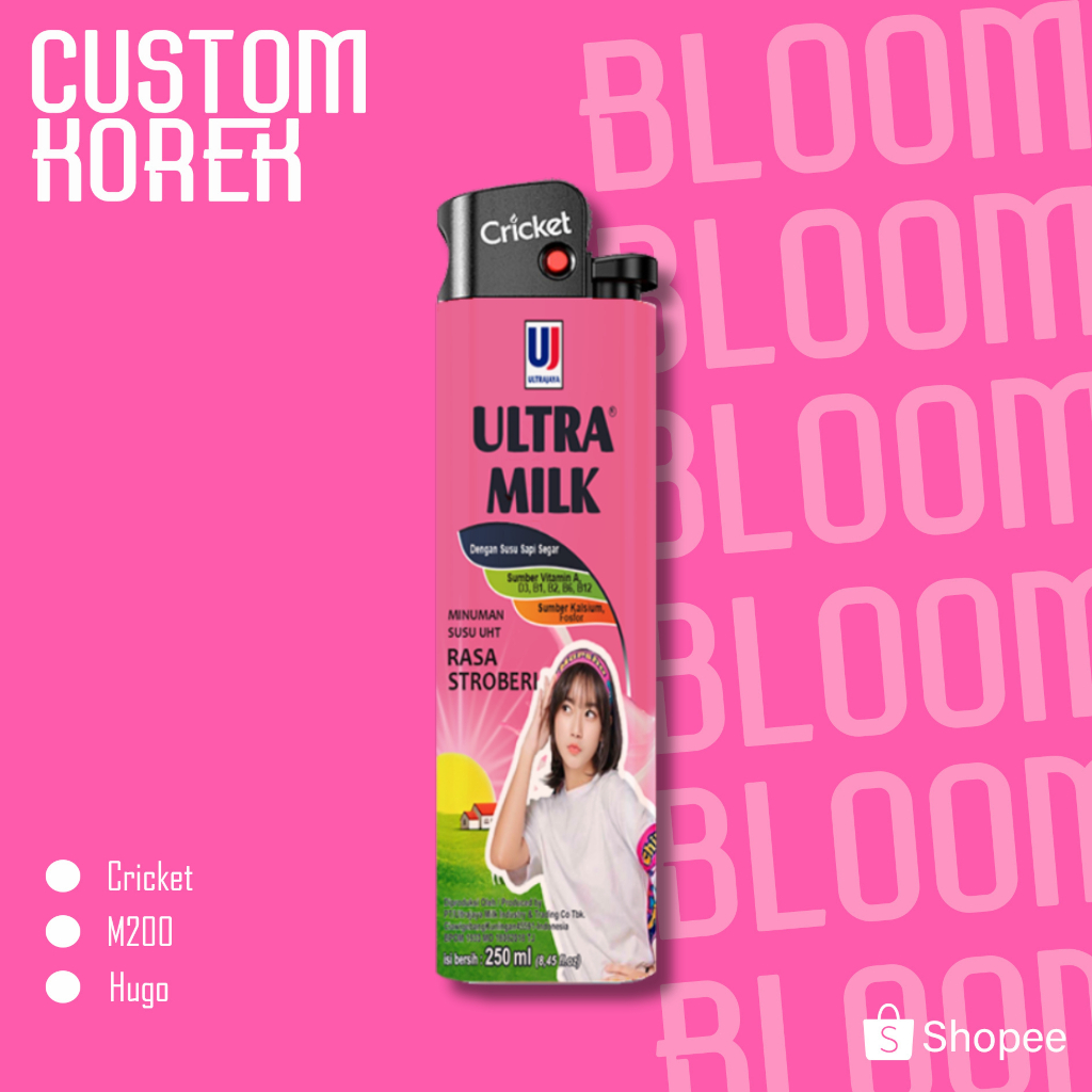 Korek Gas Ultra Milk Custom Cricket | Hugo | M200 Magnet