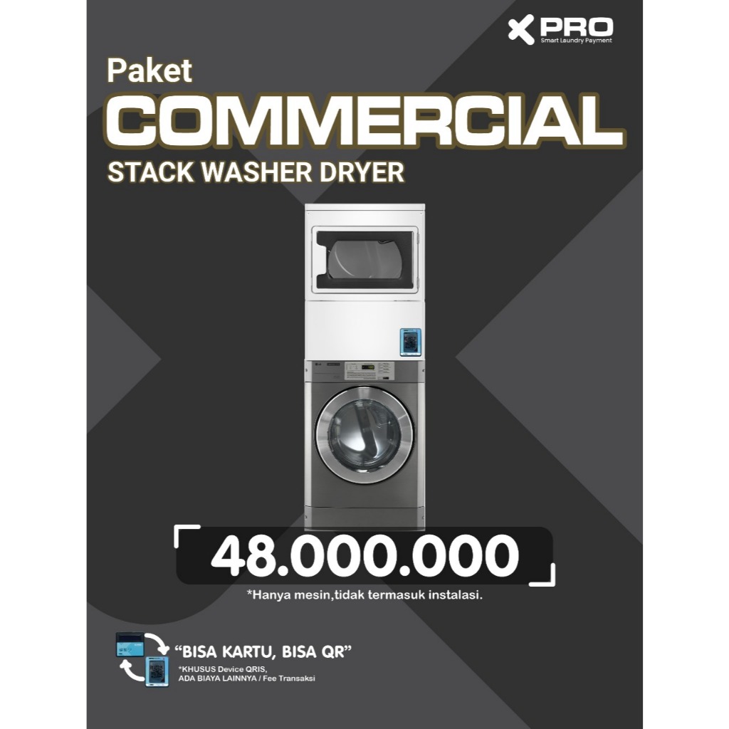 Paket COMMERCIAL STACK WASHER DRYER