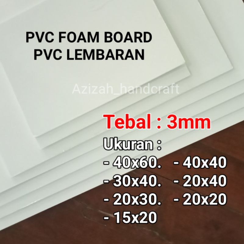 PVC Foam Board 3mm/PVC Lembaran 3mm/PVC Potongan 3mm