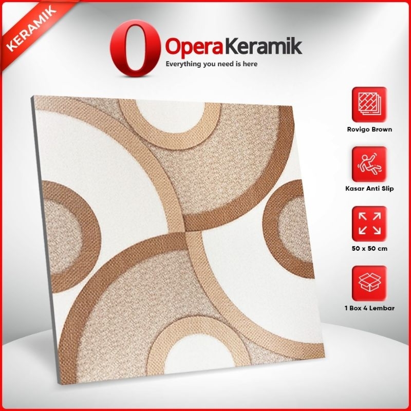 Keramik Kasar Concord 50x50 Rovigo Brown