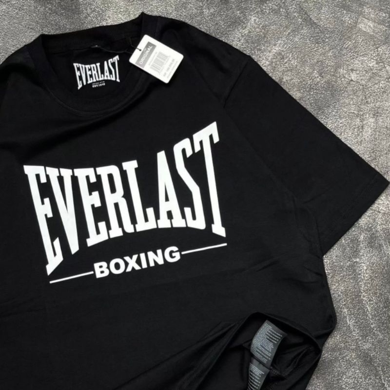 Baju Kaos Everlast Boxing Full Tag Tshirt Boxing Everlast Pria Wanita