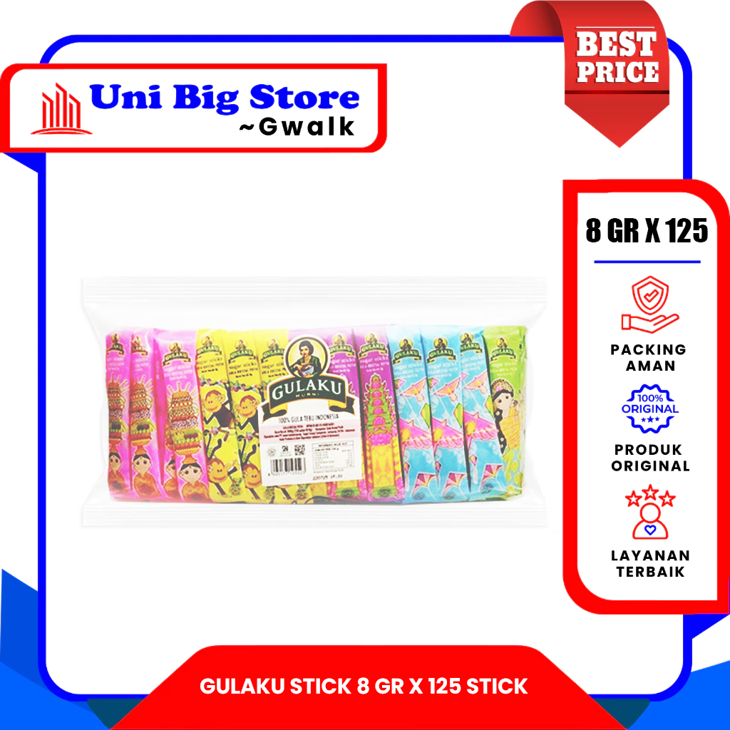 

GULAKU SULA STICK REFILL PUTIH PREMIUM PACK - (8 gr x 125 pcs)