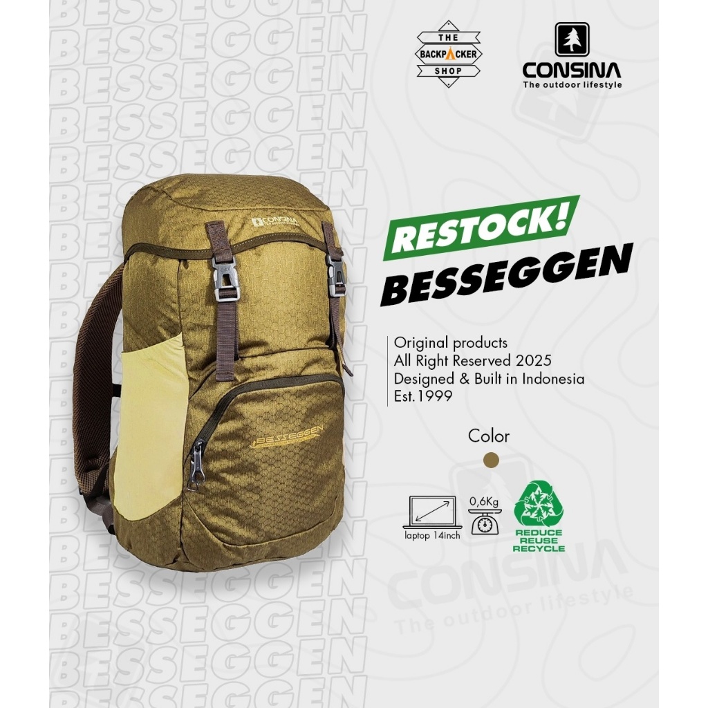 Consina Besseggen Tas Punggung Ransel outdoor 30L Tas Laptop Backpack Sekolah