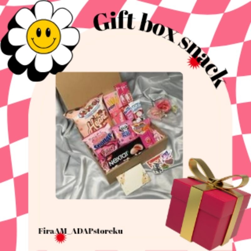 

gift box snack pink isi 10