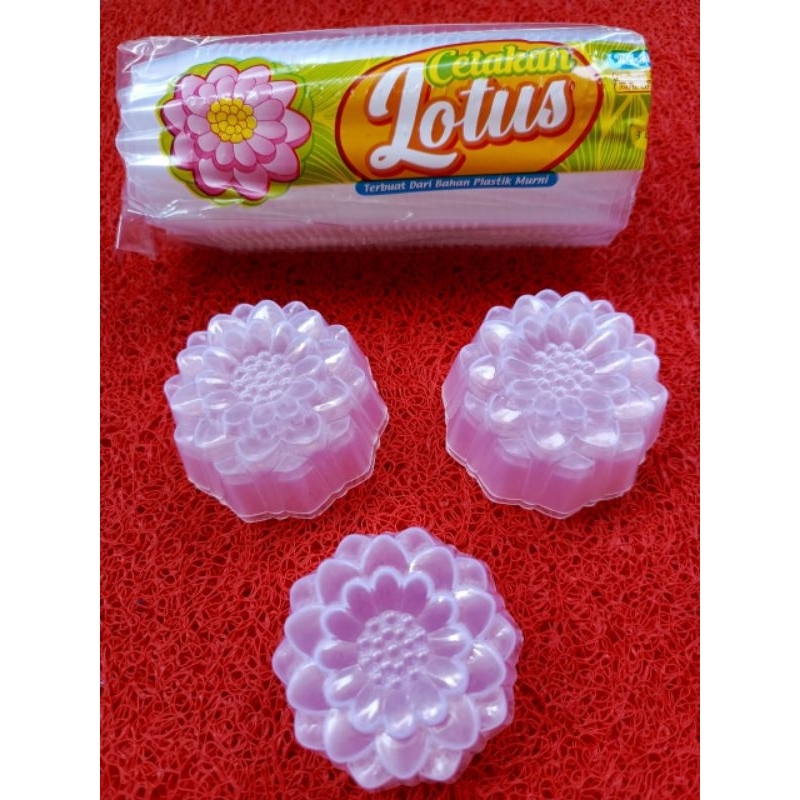 Paket 36 Pcs Cetakan Bunga Lotus / Cetakan Putu Ayu / Cetakan Serbaguna / Cetakan Kue Plastik