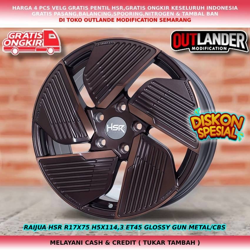 velg racing r17/velg mobil r17, velg mobil Expander Alphard Camry Innova dll velg hsr raijua r17