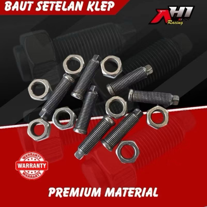 Baut Setelan Klep AH1 TIGER GL CB Matic Bebek Universal untuk Noken As Racing Original