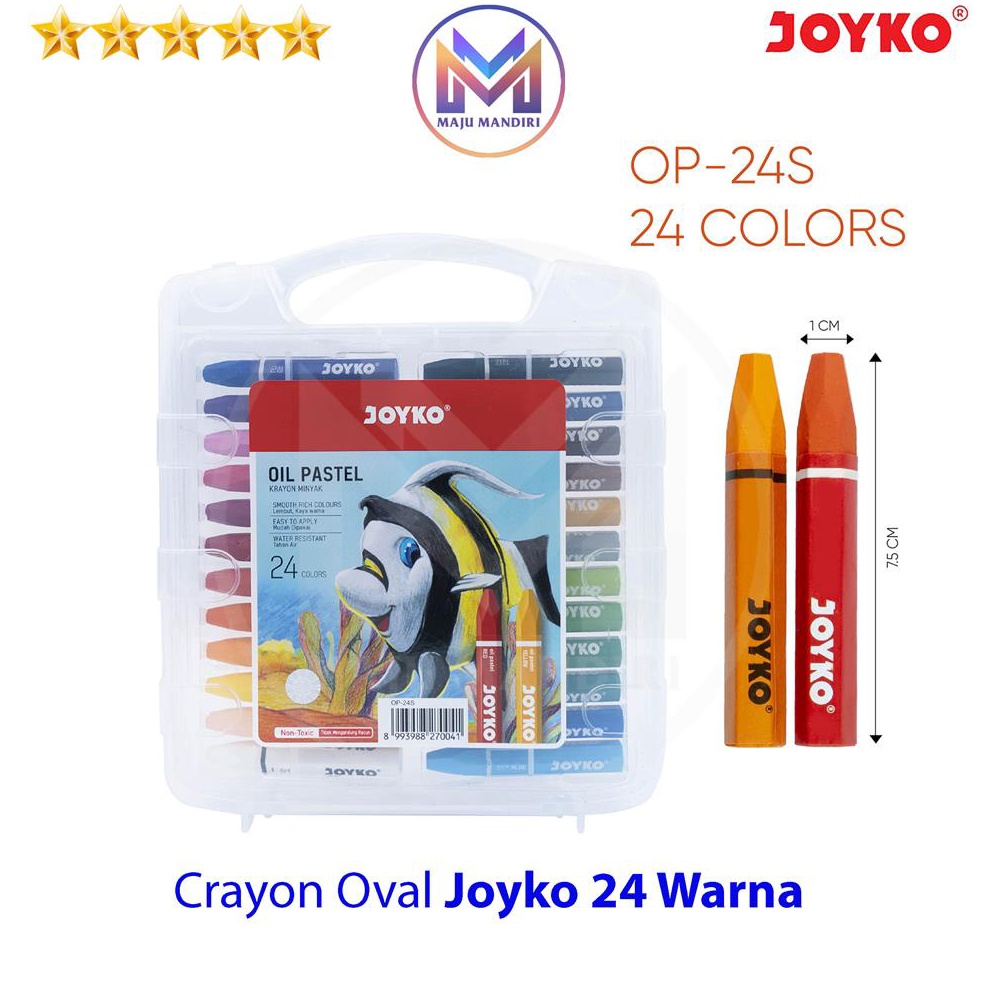 

KODE V83C Crayon Joyko 24 Warna OP24S Oil Pastel Krayon Oval