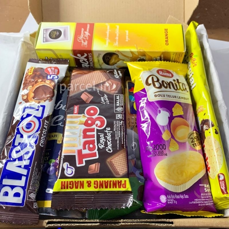 

Gift Snack Box | Paket Snack Acara | Parcel Mini | Hampers Murah | Gift Snack | Kado Murah | Hadiah Sempro | Parcel Snack | Gift Estetik