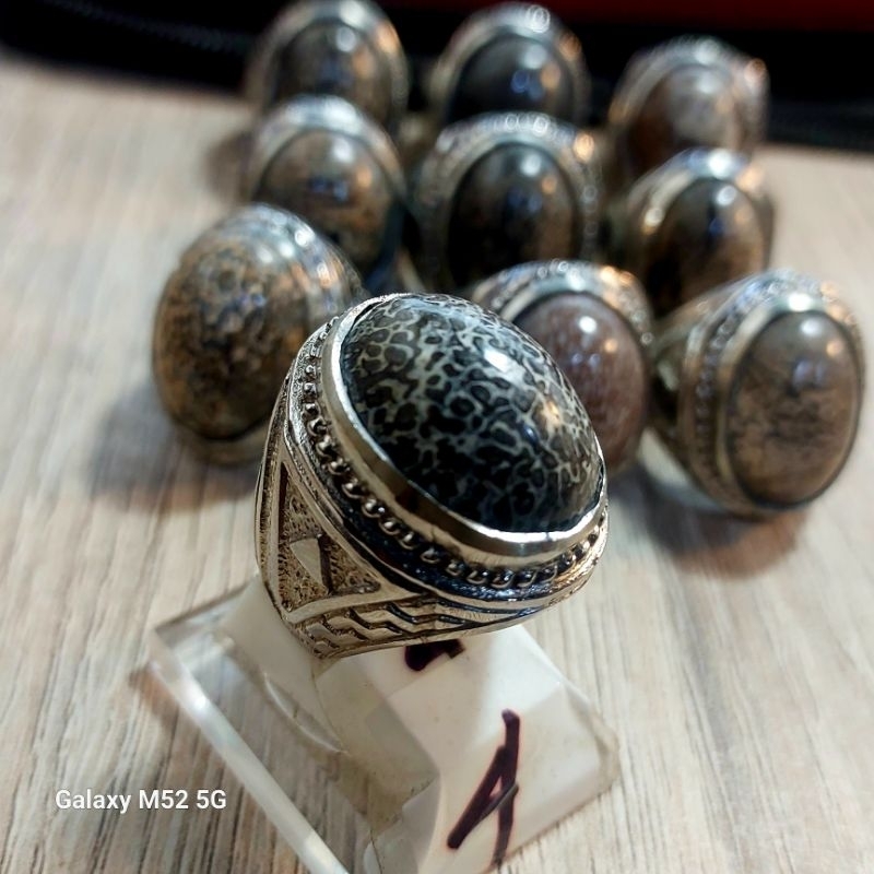 Cincin batu wisa asli cirebon natural ring alpaka super